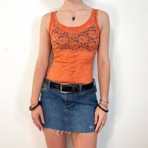 lace sheer y2k tank top